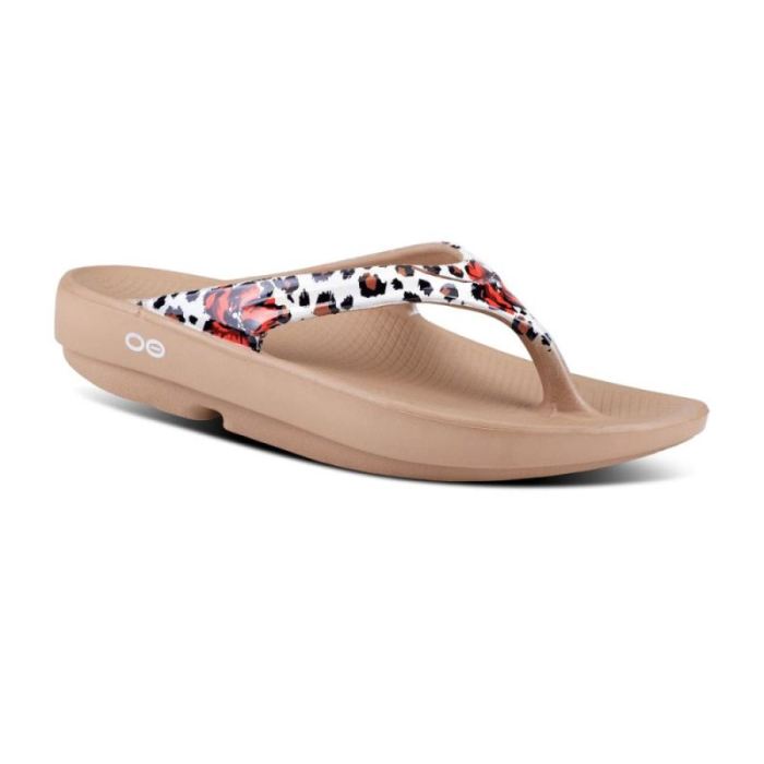 Oofos Canada Women's OOlala Limited Sandal - Leopard Flora